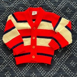 Vintage Little Punky Knits Striped Cardigan